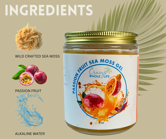 Passion Fruit Sea Moss Gel – Wildcrafted Caribbean (8oz)