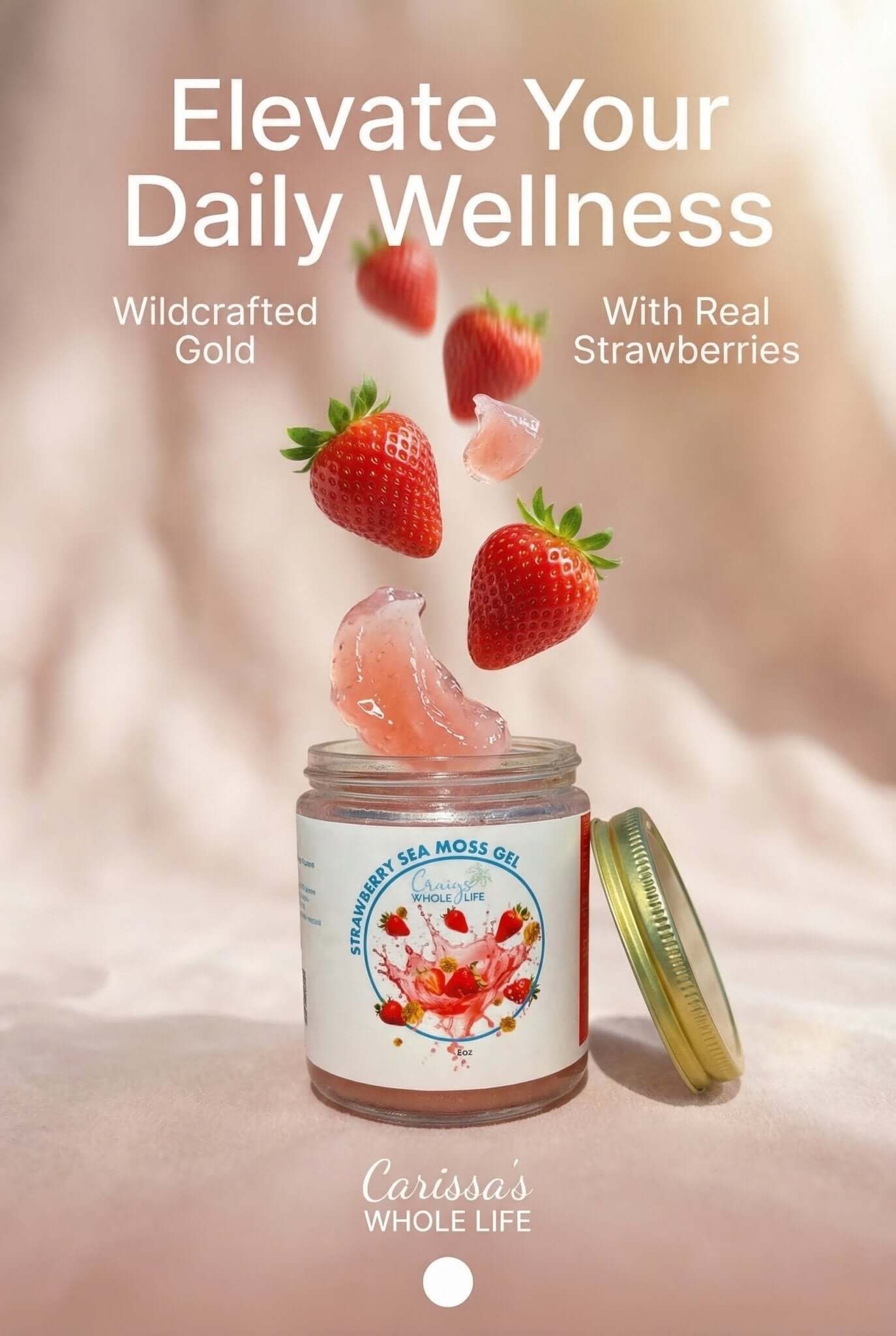 Strawberry Sea Moss Gel - 8oz16oz